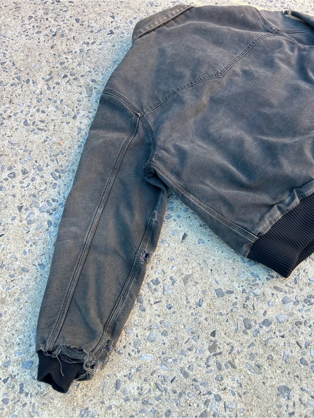 Vtg 90s Distressed And Faded Carhartt Jacket J13 BLK Santa Fe Size M - Picture 6 of 11